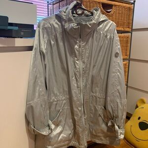 Basler silver / grey hooded rain coat